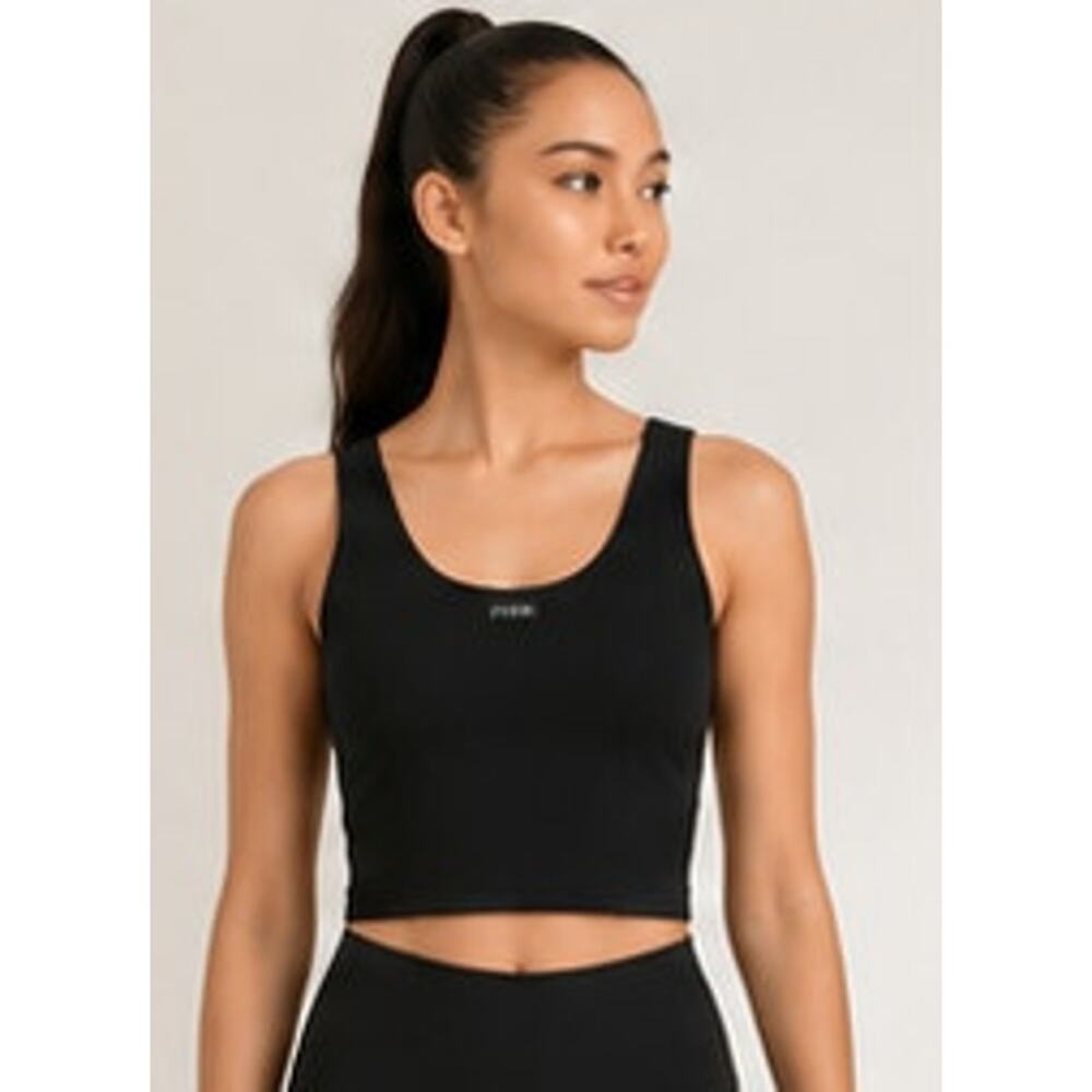 FIVE The Label Black Cropped Tank Top Womens Large NWT